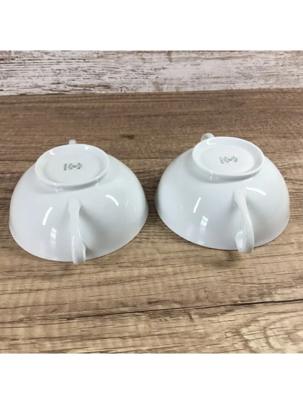 Mosa Select Japan Set of 2 White Porcelain Double-Handled Soup Bowls